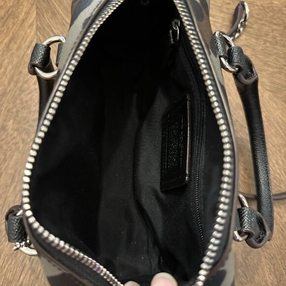 Coach Leopard Print Mini Bag - Black and Brown - Picture 3 of 6